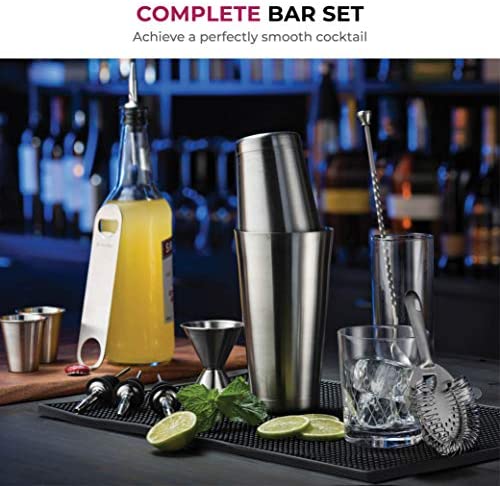 Bar Tools Set (14 piece) Stainless Steel Bartender Kit –  dontblamethebartender